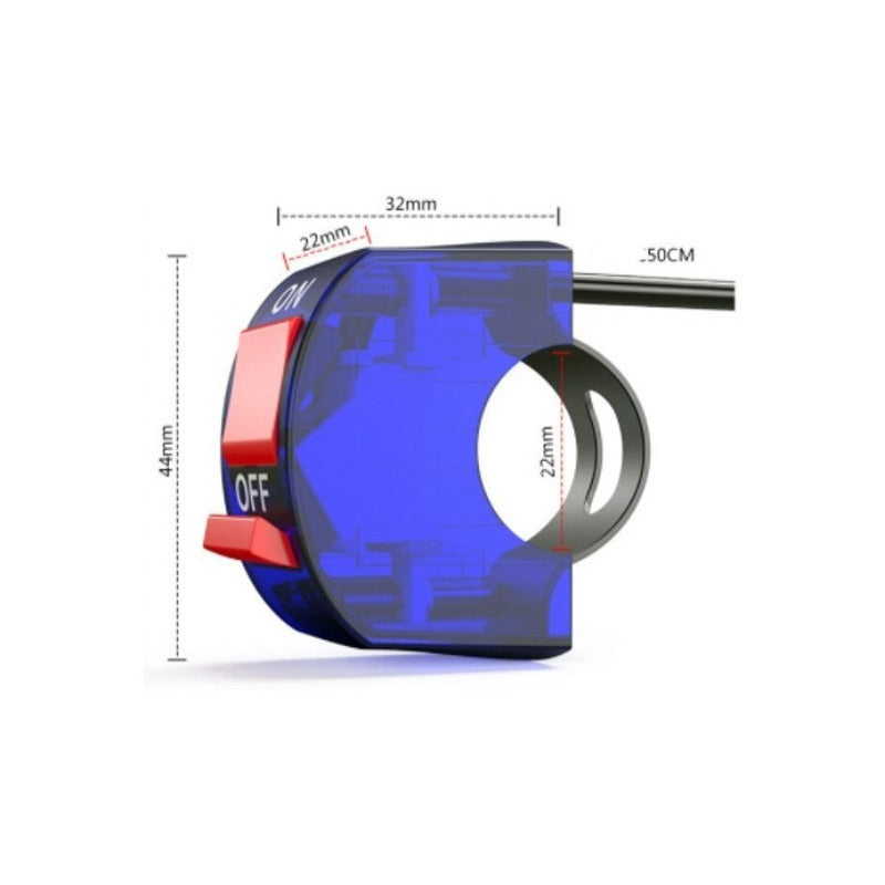 Switch Apagador Interruptor 3 Cables Moto Led Auxiliar 80pz