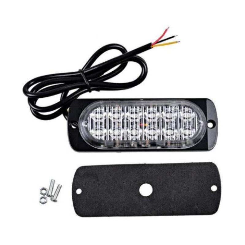 1 Lateral Faro 12 Led Barra Estrobo Patrulla 16 Funciones - Eurotruck Mexico