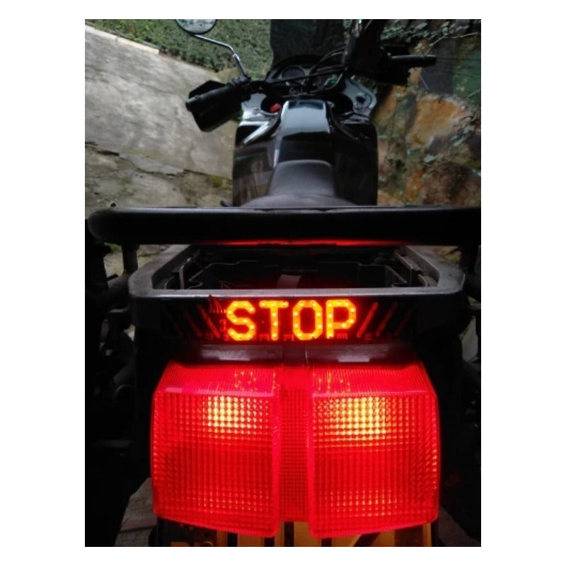 1 Tira Motocicleta Moto Palabra Stop Direccionales Flexible