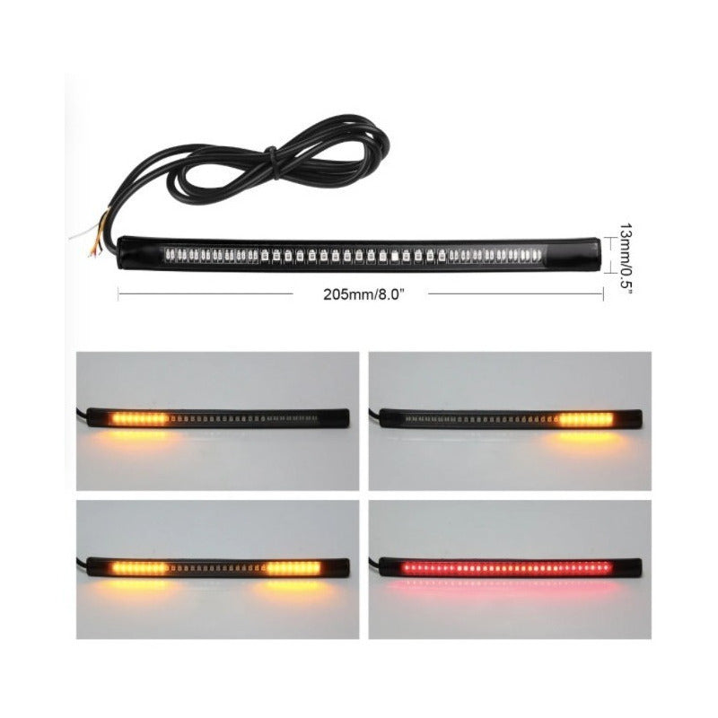 Tira Motocicleta Stop Direccionales 48 Leds Flexible 12 Pz