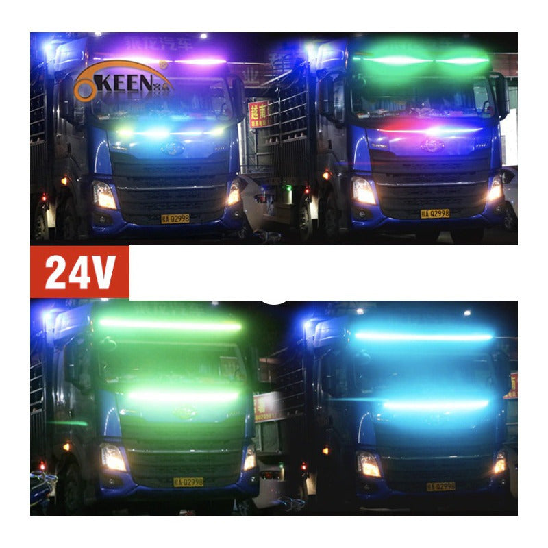 Tira Led Multifucion Rgb Tractocamion Bus Camion 24v 1.5m