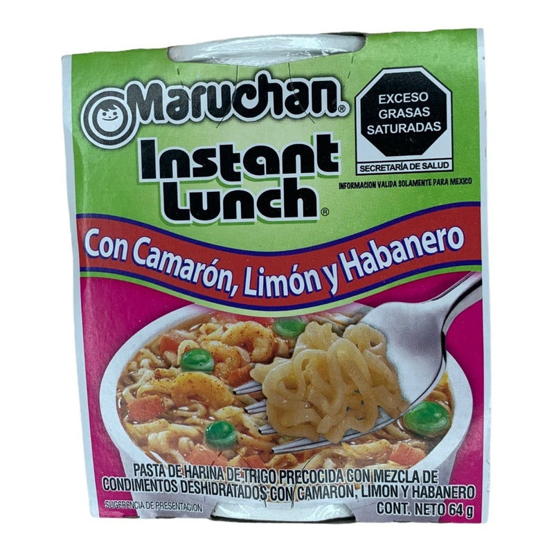 Sopa Instantanea Maruchan Con Camarón,limon Y Habanero 64 Gr