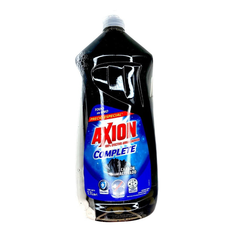 Jabón Lavatrastes Complete Axion Carbon Activado Todo En Uno