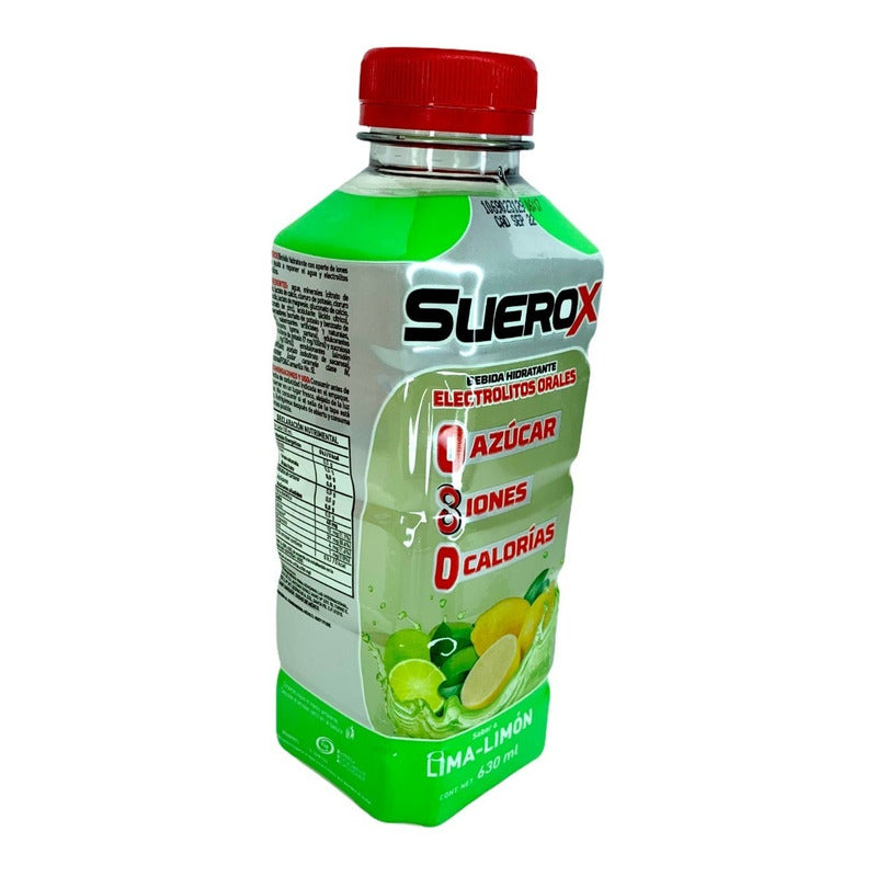 Suerox Adulto Electrolitos 8iones Sabor Lima Limon 630ml