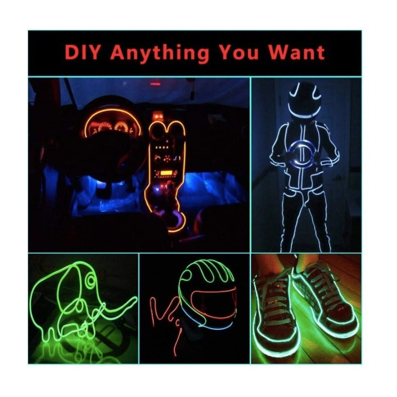 Tira Led Neon Luminoso 2*3m Cable Usb 5v Auto Jetta Vw Audi - Eurotruck Mexico