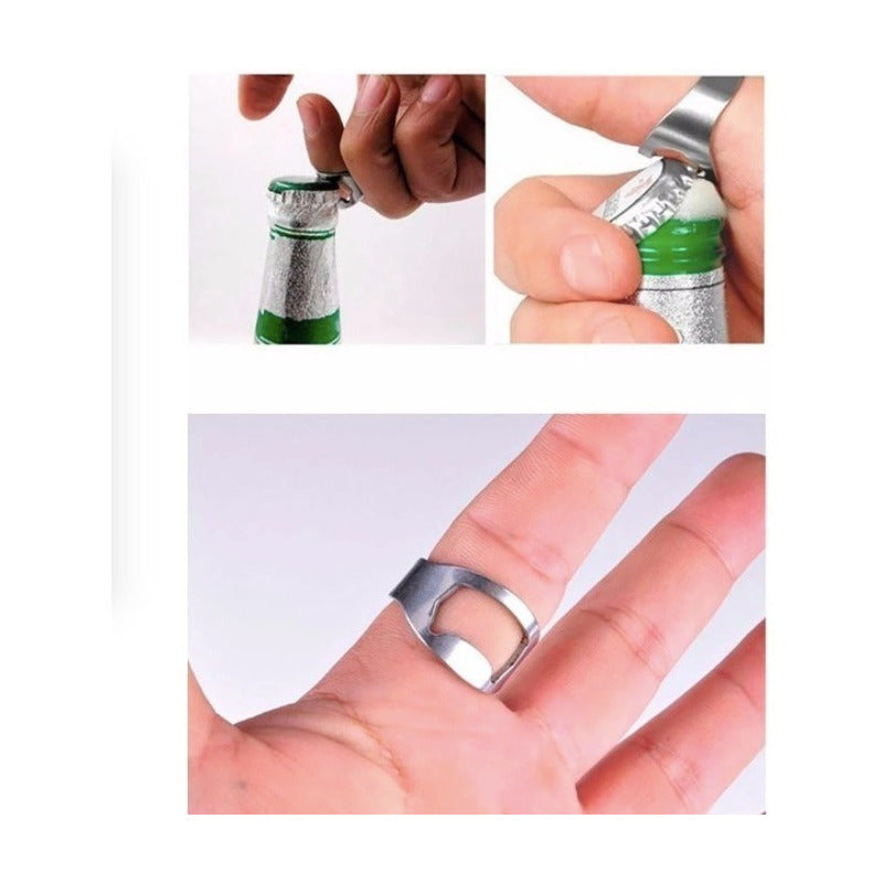 Anillo Destapador De Cerveza 10 Piezas Piezas Surtidas Negro