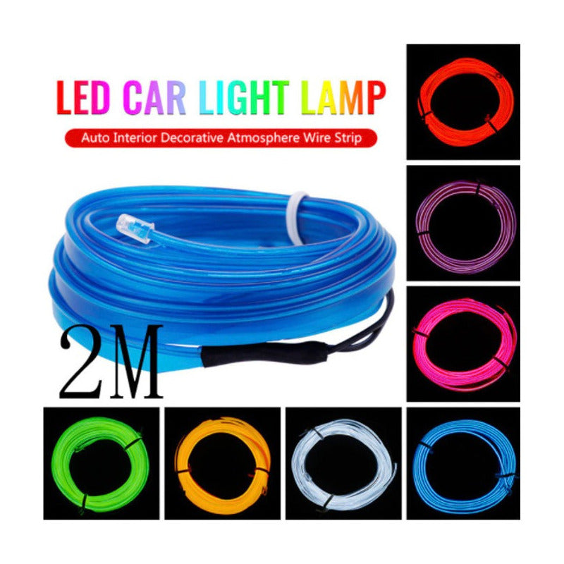 Tira Led Neon Luminoso 1*3m Cable Usb 5v Auto Jetta Vw Audi