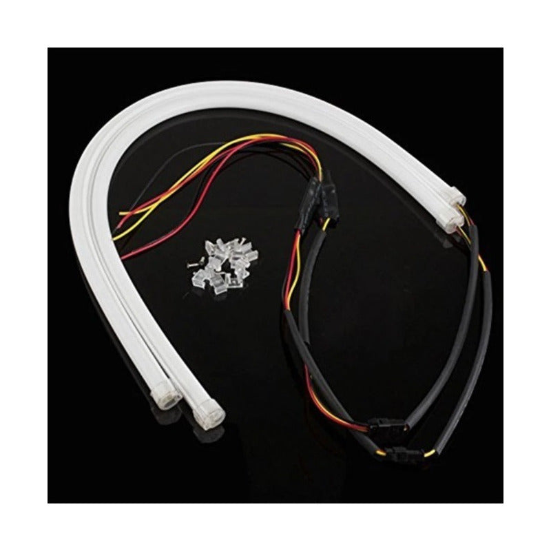 1 Par Tira Faro Audi Secuencial 60cm Jetta Vw Bmw Gel Tubo