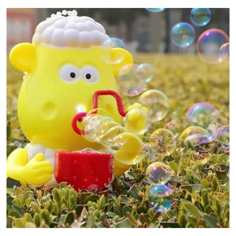 Juguete Borrego Hace Burbujas Sonido Luz Led Bebe Niño Niña