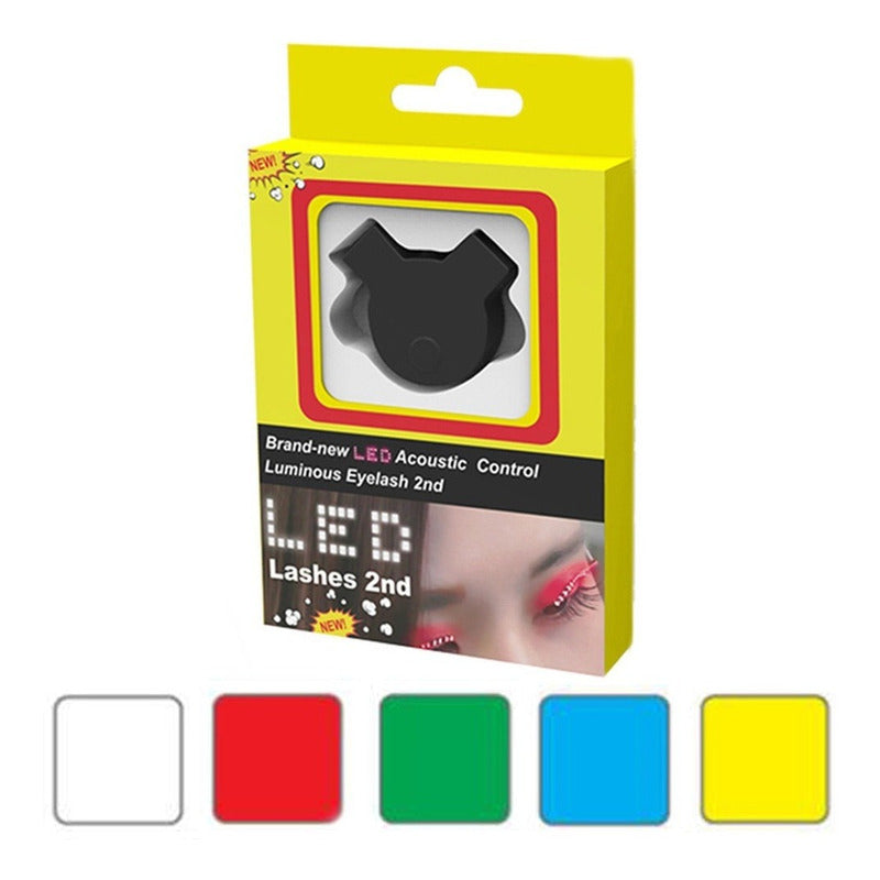 Pestañas Luz Led Maquillaje Lashes Antros Difraz Halloween