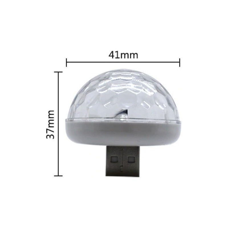 Luz Led Mini Dj Auto Esfera Disco 5v Usb Jetta Moto Vw Color - Eurotruck Mexico