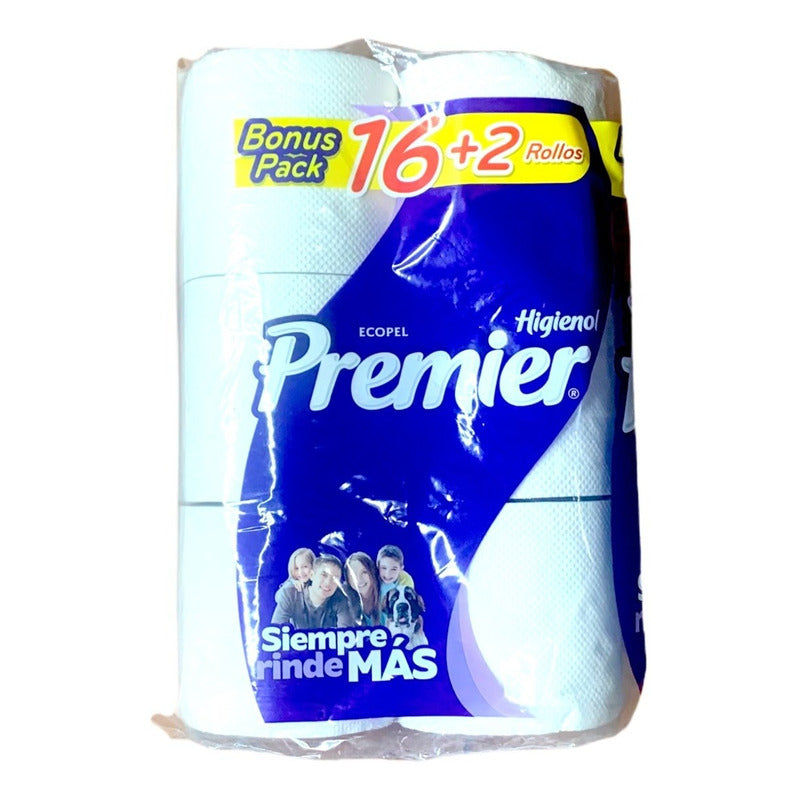Papel Higienico Premier Ecopel 18 Rollos Siempre Rinde Mas