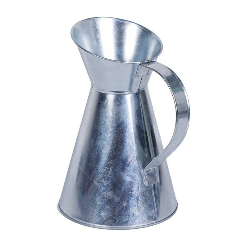 Florero Jarra Jarron Primitivo Decorativo Jardin Galvanizado