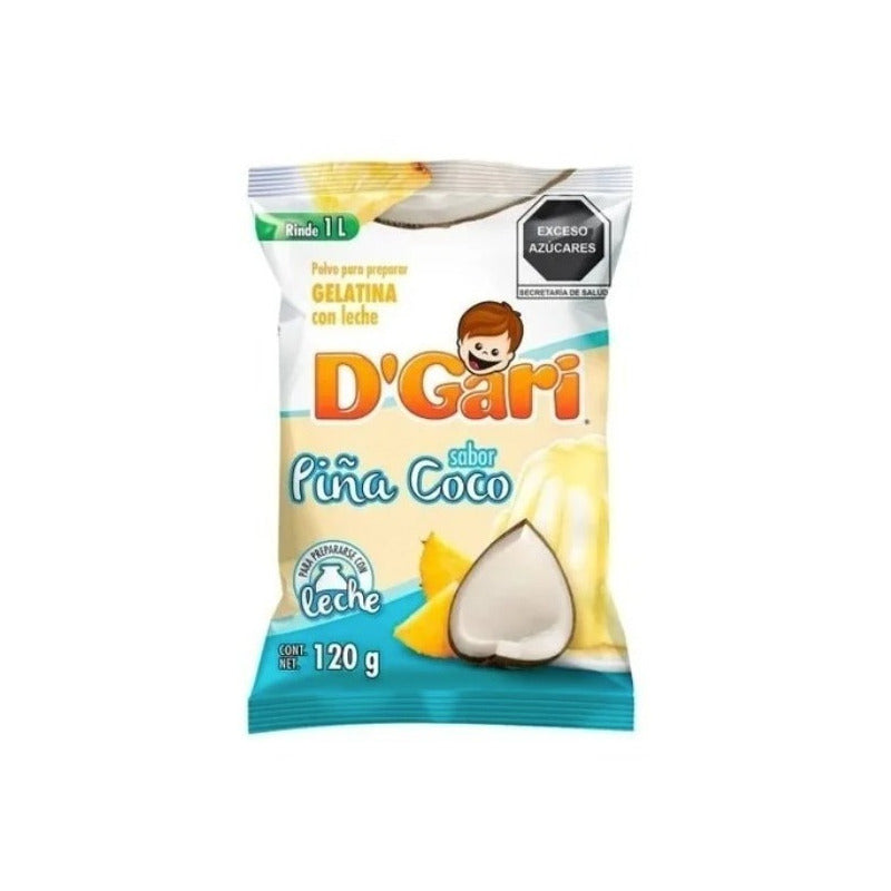 Gelatina En Polvo D-gari Leche Sobre Sabor Coco 120 Gr