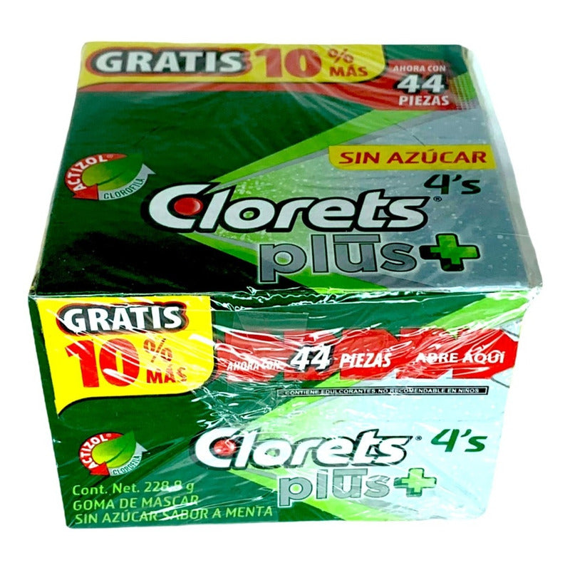 Chicles Clorets 4's Plus 40pzs Sin Azucar - Eurotruck Mexico