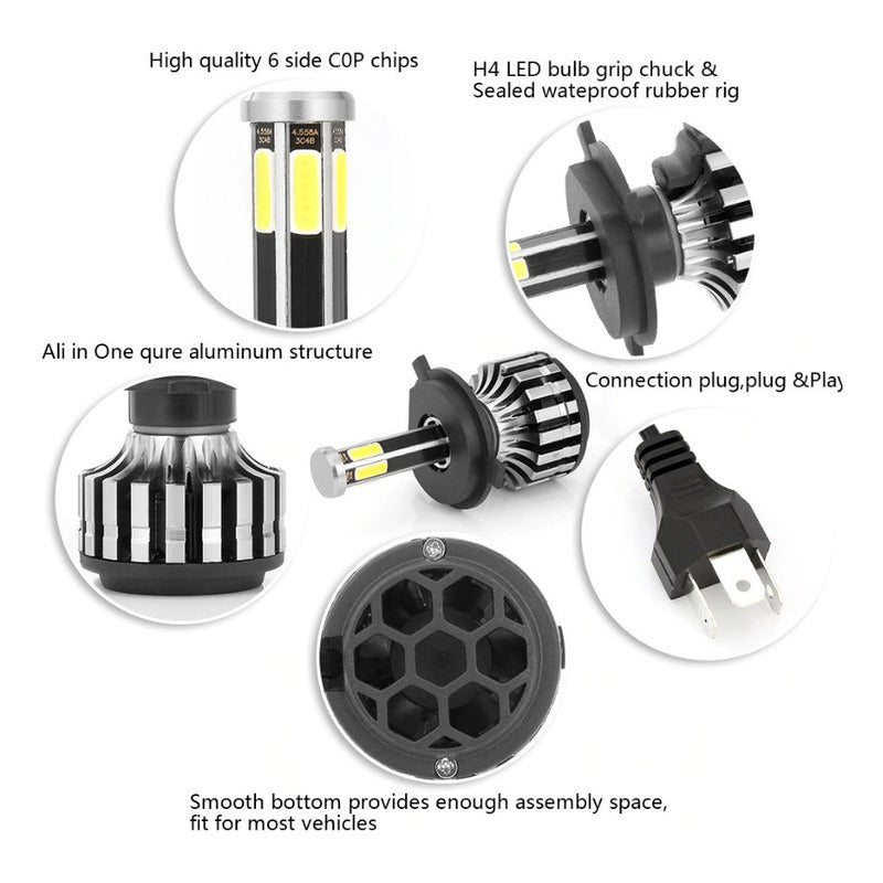 Kit Led X6s 6 Caras H7 H4 9007 Jetta Moto Otros Autos - Eurotruck Mexico