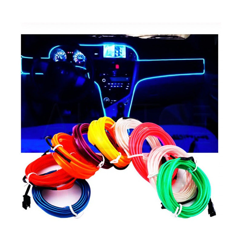 Tira Led Neon Luminoso 1*3m Cable Usb 5v Auto Jetta Vw Audi