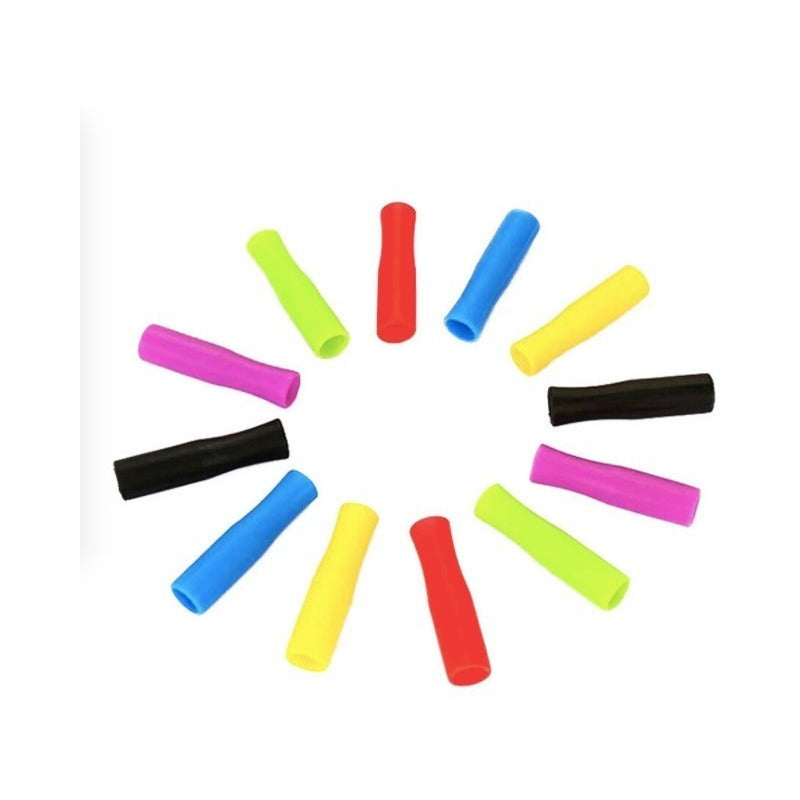 30 Boquillas Silicona Para Popotes 6mm Acero Inoxidable