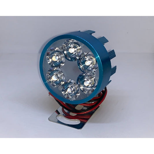 Faro Foco 6 Leds Barra Led Blanco Fijo Moto Bici 2pz