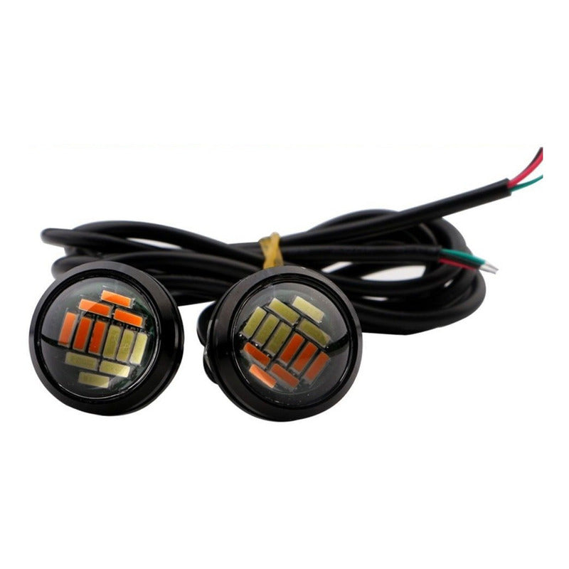 Ojo De Aguila Led Jetta Audi Bmw Faro Doble Color 12 Led 1pa - Eurotruck Mexico