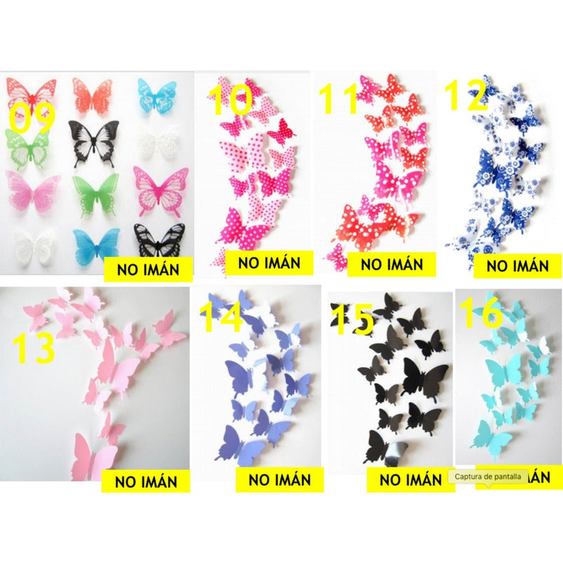 10 Paquetes De Mariposas Pared Fluorescente