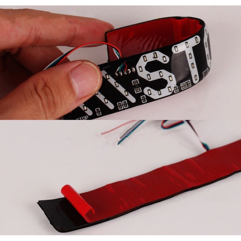 1 Tira Motocicleta Moto Palabra Stop Direccionales Flexible