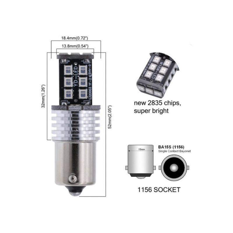 Focos Led 1156-7506-1141-ba15s Reversa Stop Direccional 1par