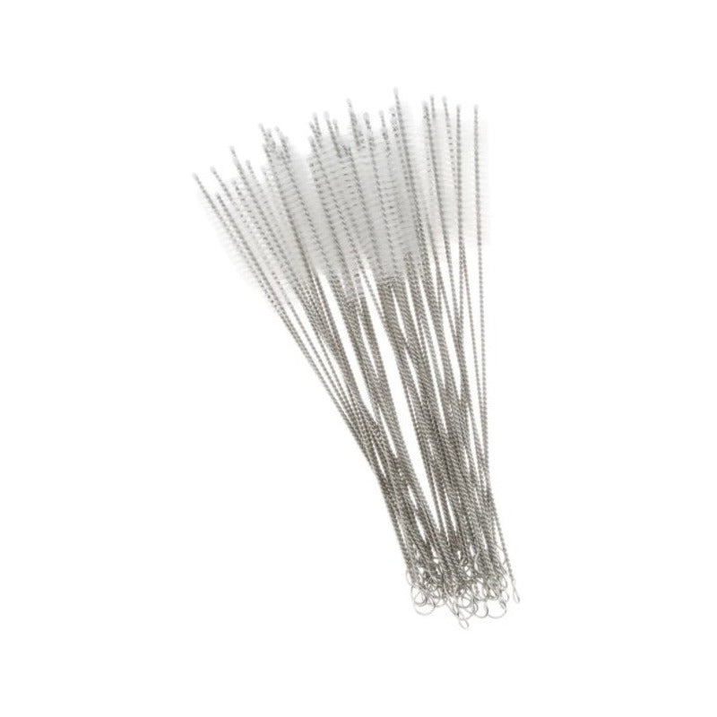 120 Popotes Plata Y 120 Cepillos  Bebidas Acero Inoxidable 21 O 26 Cm - Eurotruck Mexico