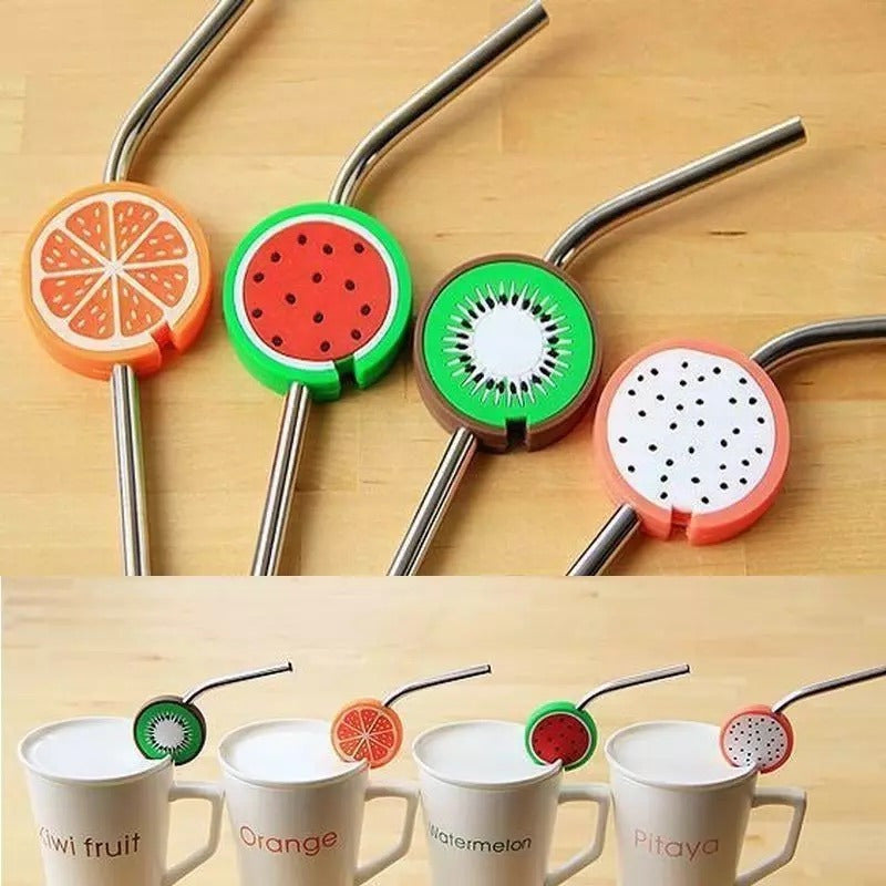 1 Fruta Para Popote Acero Inoxidable 6mm Decoracion Soporte