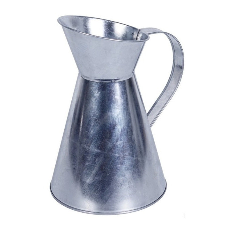 Florero Jarra Jarron Primitivo Decorativo Jardin Galvanizado