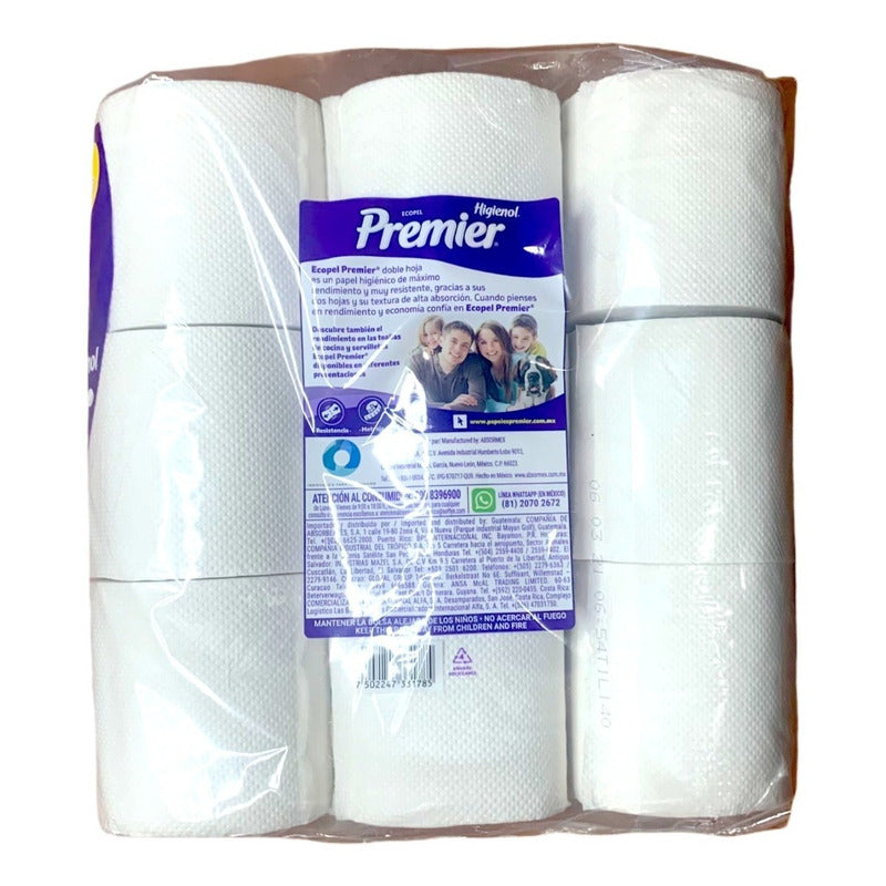 Papel Higienico Premier Ecopel 18 Rollos Siempre Rinde Mas