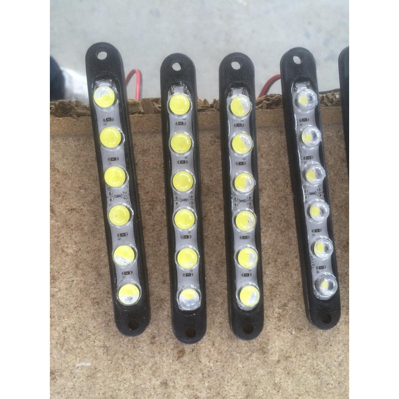 Tiras 1 Par Led Con 6 Lupas Leds Super Luz Resina Jetta Bmw