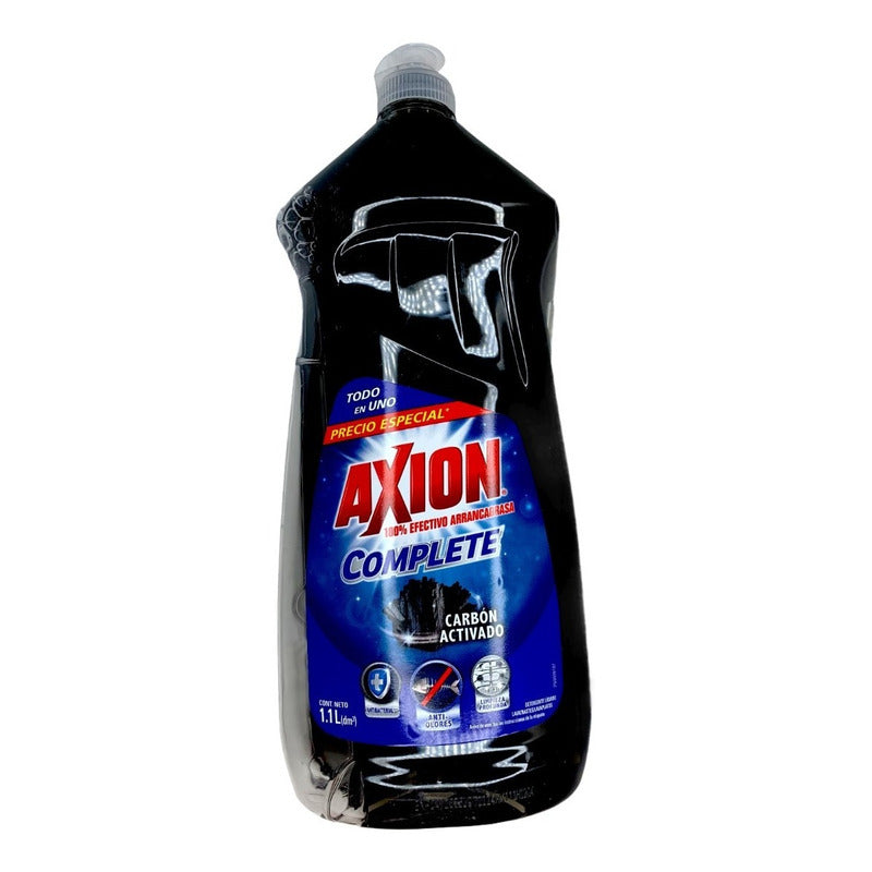 Jabón Lavatrastes Complete Axion Carbon Activado Todo En Uno