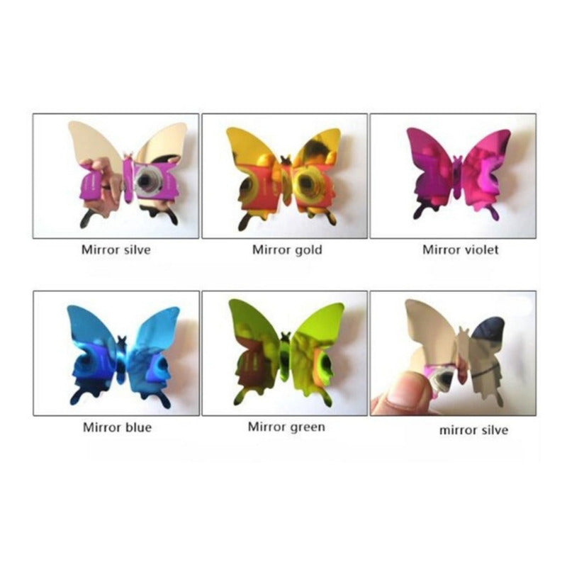 10 Paquetes De Mariposas Pared Fluorescente