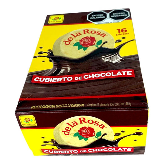 Mazapan De Chocolate Cubierto De La Rosa 16 Piezas