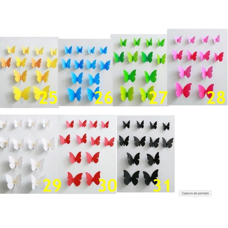 10 Paquetes De Mariposas Pared Fluorescente