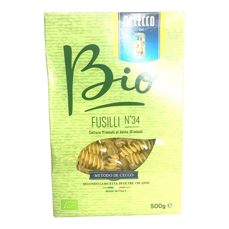 De Cecco, Pasta Fusilli Bio De Sémola, 500 Gramos